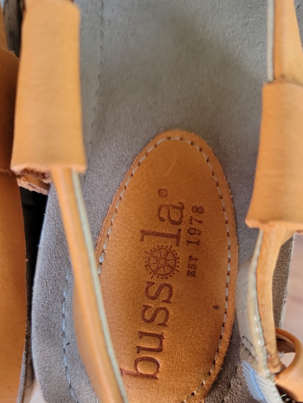 Bussola Wedge Sandals in Old Luggage Apricot Leather - Strappy Cork Platform 6.5 - Picture 6 of 9